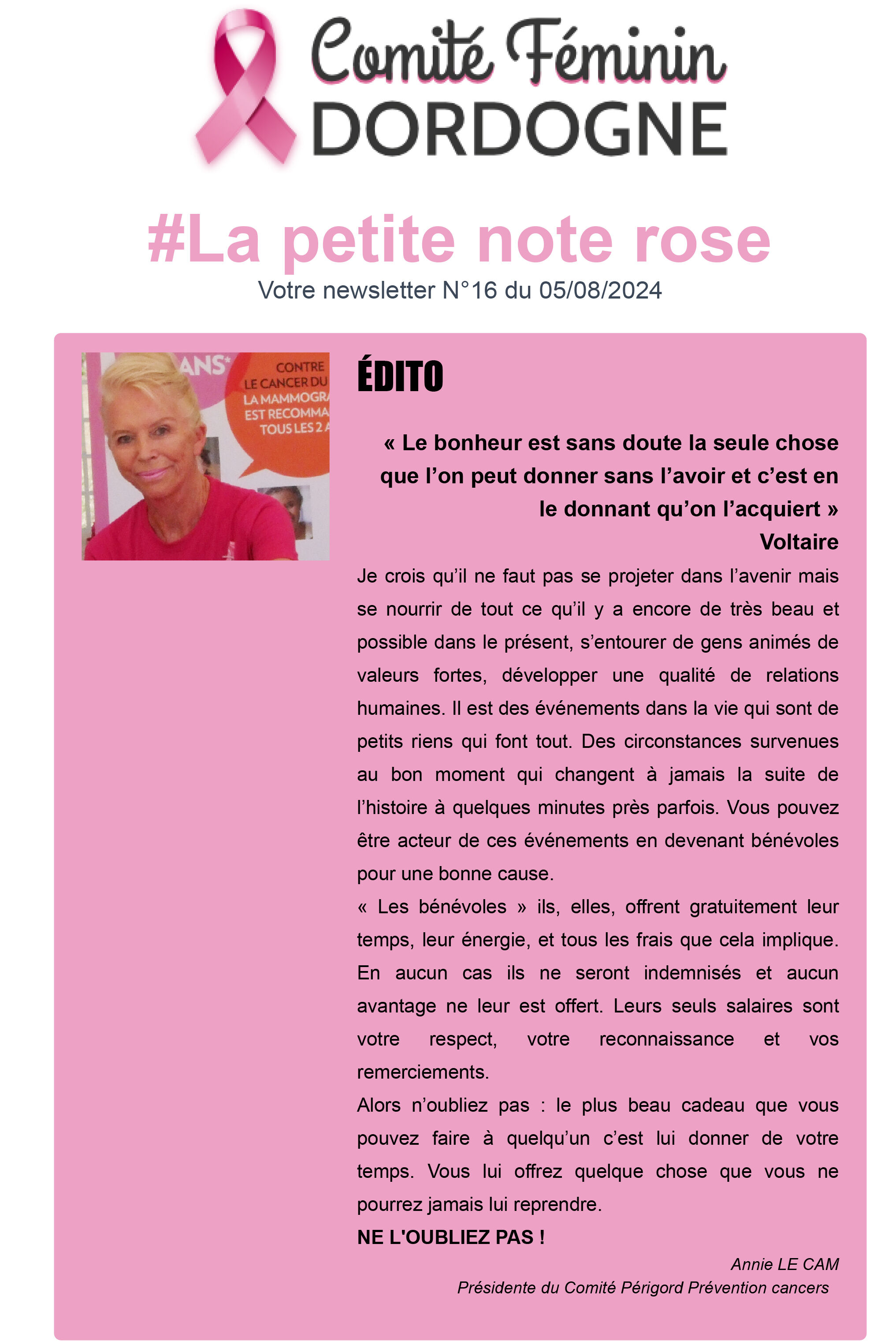 Votre nouvelle Newsletter de l